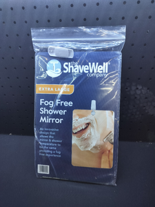lot 4454 image: The shave well company fog free shower mirror extra large