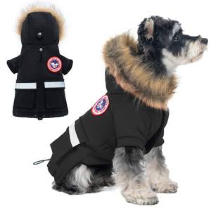 lot 4466 image: PINA Dog Coats for Small Dogs, Waterproof Dog Jacket, Dog Winter Coat Jacket, Warm Dog Cold Weather Coats, Windproof Reflective Dog Hoodie with Pocket, Flannel Lining Dog Snow Coat with Faux Fur Hood