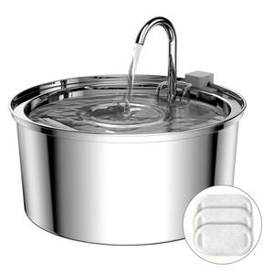 lot 5616 image: Tomxcute Cat Water Fountain, 3.2L108oz Automatic Stainless Steel Pet Fountain Dog Water Dispenser, Ultra-Quiet Pump and 3 Replacement Filters & for Cats, Dogs, Multiple Pets