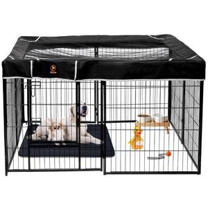 lot 5622 image: PJYuCien Square Top Cover - Fits 8 Panels 32 Inch Width Metal Dog Fence Dog Playpen (Note Only PlayPen Top Cover, NO PLAYPEN)��