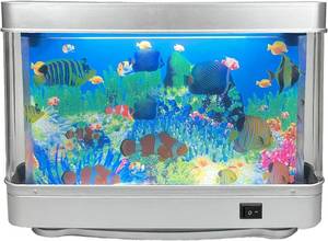 lot 5655 image: Tokenkuko Fake Fish Tank Mini Aquarium,Artificial Tropical Fish Decorative,Fake Aquarium Decorative Lamp,Aquarium Lights Motion Lamp Night Light with Moving Fish,Gift for Kids(US Plug)