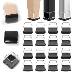 lot 5657 image: MAYZOLOP Chair Sliders for Carpeted Floors,16Pcs Chair Glides Square Furniture Sliders Carpet,Teflon Table Leg Protectors Sliders for Carpet,Make Furniture Glides Move Easy(Fit 1.4-1.8, Clear)