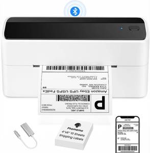 lot 5660 image: Phomemo Bluetooth Thermal Shipping Label Printer for Phone-Wireless 4x6 Shipping Label Printer for Shipping Package& Small Business, USB for PC, Support for Amazon, FedEx, USPS, UPS, Ebay, Etsy - Retail $90.73