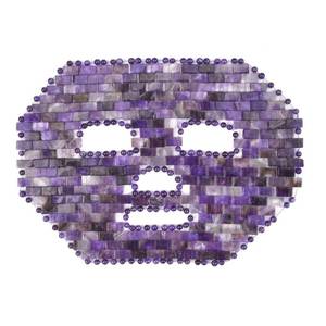 lot 5667 image: ideayard Jade Facial Mask��100% All Natural Jade Sleep Mask��Diminish Puffiness��Soothe Eye Fatigue (Purple) - Retail $159.99