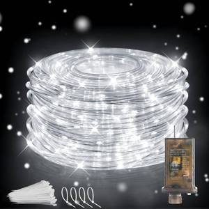 lot 5669 image: Heceltt 147ft LED Rope Lights Outdoor,450 LED Tube Lights with 8 Modes, IP65 Waterproof LED Rope Lighting for Patio Eaves Pool Party Backyards Garden Holiday Lights Decoration(Cool White)
