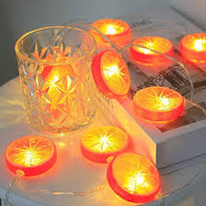 lot 8491 image: ZDAYOZ LED Fruit Shape Decorative String Light Battery Light Orange (19.6 feet  40 Lights, Lime Slices) (USB Interface 19.6FT Orange Light)