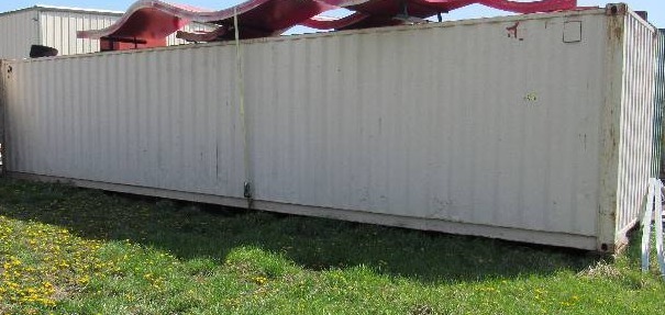 lot 5964 image: 40 Cube Metal Storage Container