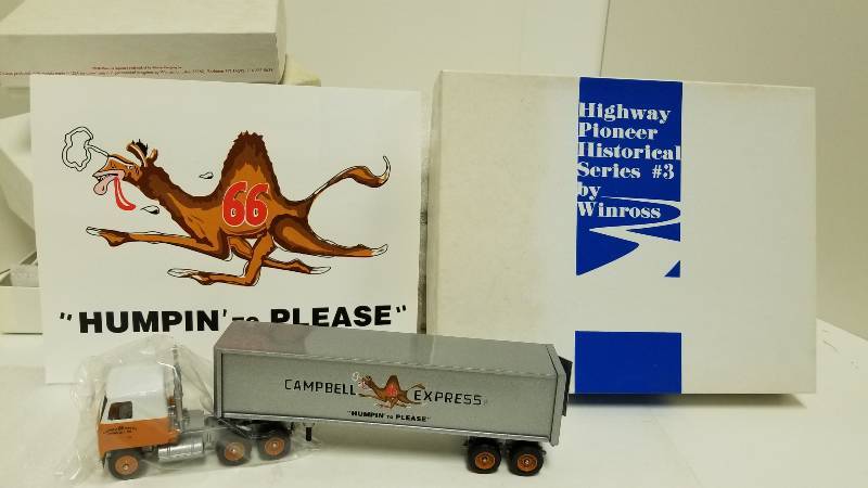 lot 1057 image: Winross Semi Truck, Campbell Express  HUMPIN to PLEASE, Series # 3 , 164 scale, NIB