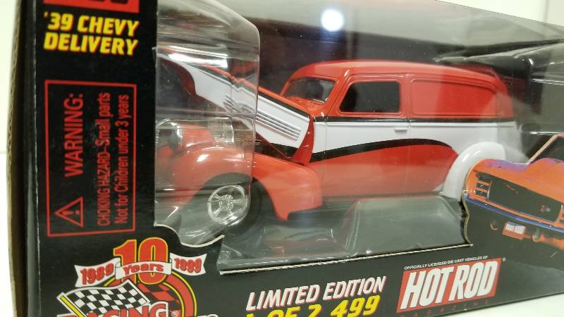 lot 1123 image: Racing Champions, Issue 88, 1939 Chevy Delivery, 1 of 2499, 124 scale, NIB