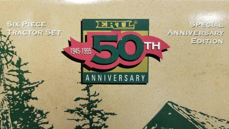 lot 1176 image: Ertl 50th Special Annicersary 6 piece Tractor Set, 164 scale, # 4496-1HEA, NIB