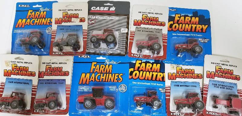 lot 1210 image: 11 Ertl Case IH Tractors, 164 scale, Case IH 7120, 626 2 ea. Tractor, 1703AW 4 each Tractor, 458 Tractor, 4612 Tractor, 240 Tractor, 205FO Tractor, 231