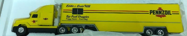 lot 1242 image: Pennzoil Racing Transporter Semi wcertificate, 164 scale, See pix for detail, NIB