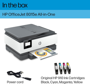 lot 2654 image: HP OfficeJet 8015e Wireless Color All-in-One Printer - Retail $100.00