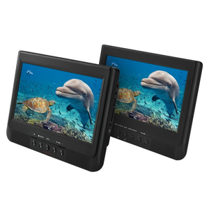 lot 2660 image: onn. 10 Dual Screen DVD Player with Digital Panel, Black - Retail $99.00