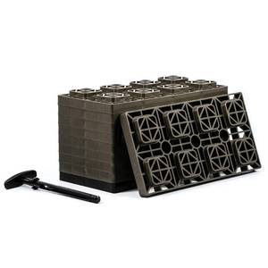 lot 2666 image: Camco FasTen 4x2 Durable RV Camper Leveling Stabilizer Blocks for Dual Tires - Retail $80.00