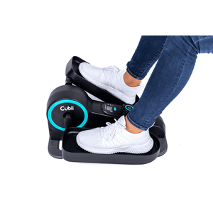 lot 2669 image: Cubii F3A2 Under Desk Elliptical With Built in Display Monitor Turquoise - Retail $145.00