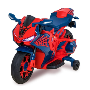 lot 3624 image: 6V Spiderman Motorcycle, Battery Ride on Toy, for Kids, Ages 3 - Retail $100.00