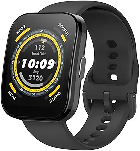 lot 6795 image: Amazfit Bip 5 Smart Watch 46mm, GPS, Amazon Alexa Built-in, Bluetooth Calling, 10-Day Battery, Heart-Rate & VO2 Max, Sleep Health Monitoring, AI Fitness Tracker App, for Android & iPhone, Black