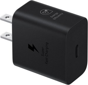 lot 6806 image: Samsung - 25W Super Fast Charging Wall Charger - Black