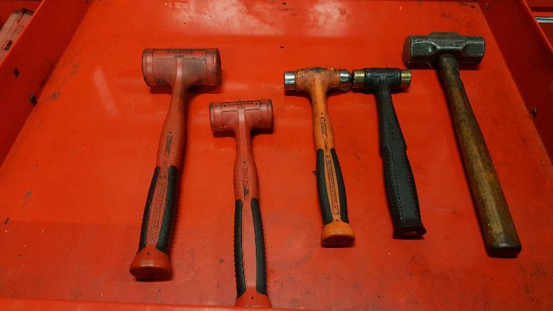 lot 1026 image: Hammer time here, you know how much these compound hammers cost.  Got you covered with the big time hammers