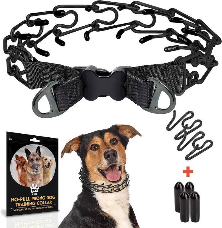 lot 5183 image: Prong Collar for Dogs - No Pull Choke Collar for Dogs, Pinch Collar for Dogs, Adjustable Quick Release Dog Training Collar for Small, Medium, Large Breed Sizes - Stainless Steel Metal Dog Choker Chain