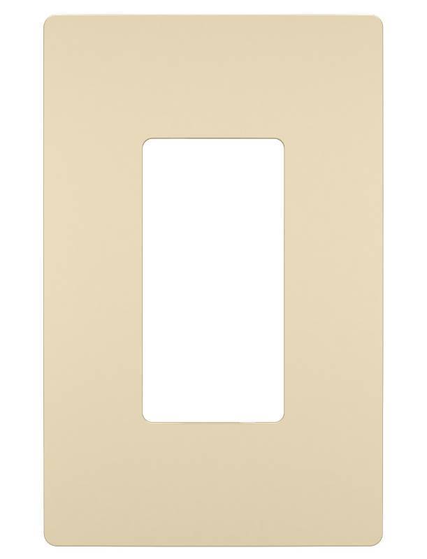 lot 6096 image: Legrand radiant RWP26ICC6 Screwless Wall Plates, 1 Gang, One Decorator Rocker GFCI Cover, Ivory (1 Count)