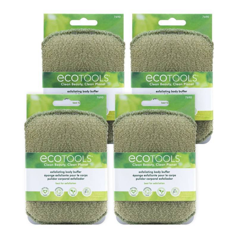 lot 6731 image: EcoTools Exfoliating Body Buffer, for Body Cleansing, Designed with Strap, Sustainable and Vegan Body Scrubber, (Pack of 1)