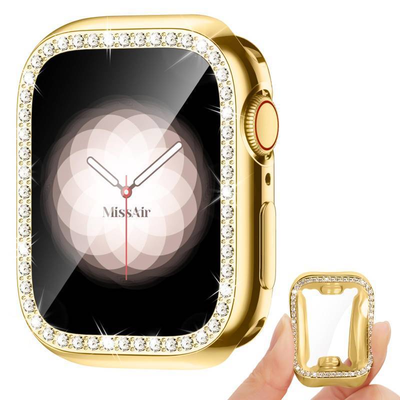 lot 6814 image: Missair Soft TPU Bling Case Compatible for Apple Watch Case 40mm Series 654SE with Screen Protector, Glitter Crystal Diamond Lightweight Cover Soft TPU All-Around Protective Case for iWatch 40mm