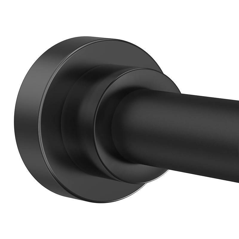lot 4226 image: Shower Curtain Rod 31-80 in Adjustable Curtain Rod No Drilling Black Tension Shower Rod Stainless Steel for Bathroom Room Divider