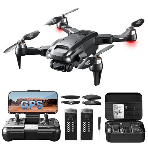 lot 4331 image: GPS Drone with 4K Camera for Adults, ROVPRO RC Quadcopter with Auto Return, Follow Me, Brushless Motor, Waypoint Fly, Altitude Hold, Headless Mode, 32 Mins Long Flight (G803)
