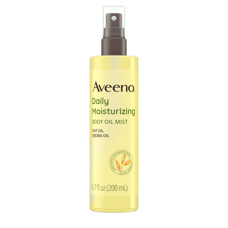 lot 6500 image: Aveeno Daily Moisturizing Body Oil, Body Mist for Dry Skin with Oat Oil and Jojoba Oil, Nourishing Body Spray with a Hypoallergenic Formula, 6.7 FL OZ