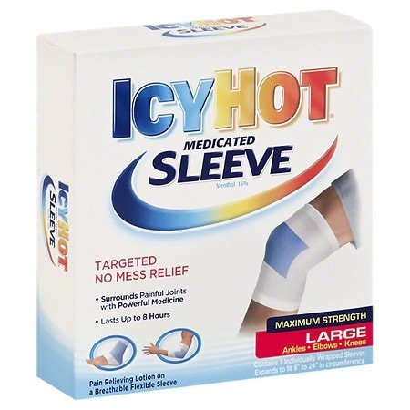 lot 6718 image: Icy Hot Maximum Strength Medicated Sleeve, Large, 3 Count Box