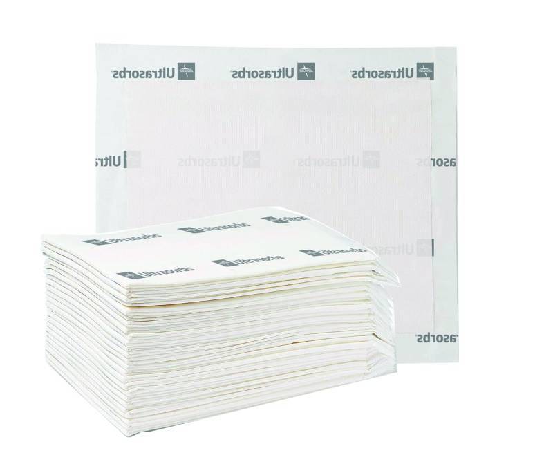 lot 7622 image: Medline Ultrasorbs Drypads, 30 x 36, 25 Count, Super Absorbent Disposable Bed Pads, Large Incontinence Bed Pads, Chucks Protective Underpads, 10 Times More Absorbent, For Adults, Elderly