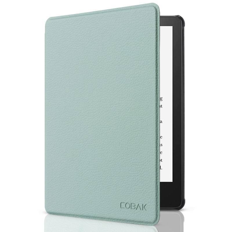 lot 7733 image: CoBak Case for 6.8 Kindle Paperwhite 11th Gen 2021- Smart Cover with Auto Sleep Wake Feature, Lightweight, Slim, PU Leather, Sage