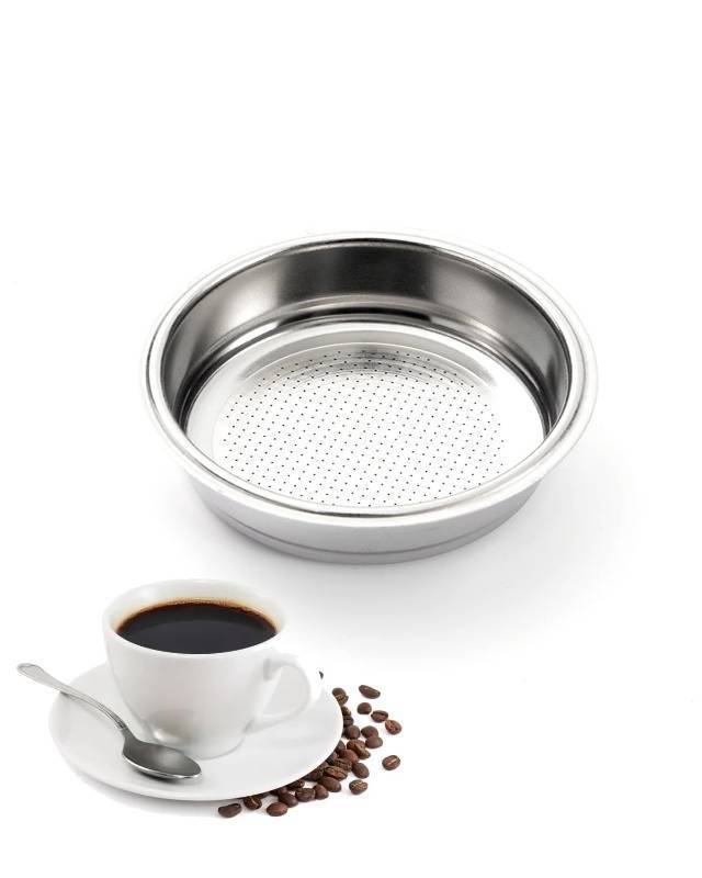 lot 7773 image: Stainless Steel Coffee Filter,51mm Pressurized Porous Filter, Double Cup Basket Espresso Filter Basket,Stainless Steel Pressurized Mesh Coffee Filters,Coffee Machine Replacement Accessories