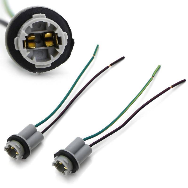 lot 7807 image: iJDMTOY 912 920 921 T15 Nylon Base SocketBase wPigtail Wiring Harness As Repair, Replacement or Retrofit