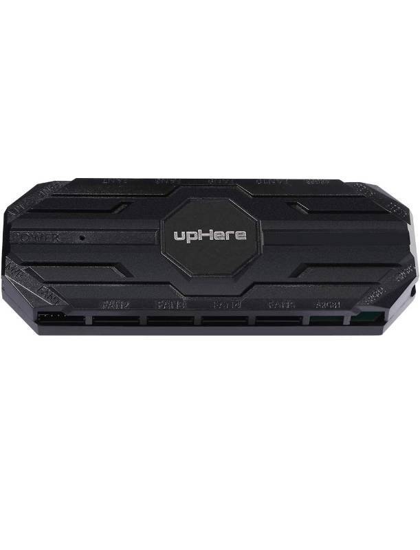 lot 7927 image: upHere 10-Port 6PIN SATA RGB Hub with 21-Key Remote ControlSplitter for 6-Pin Case Fans in Black-MBX10
