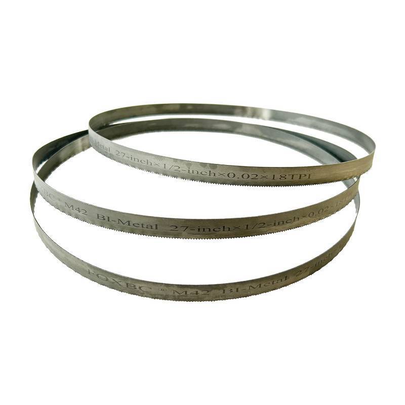 lot 8722 image: FOXBC 27 Inch Bandsaw Blades 18 TPI for DeWalt DCS377, Milwaukee 48-39-0572 Portable Band Saw Blade - 3 Pack