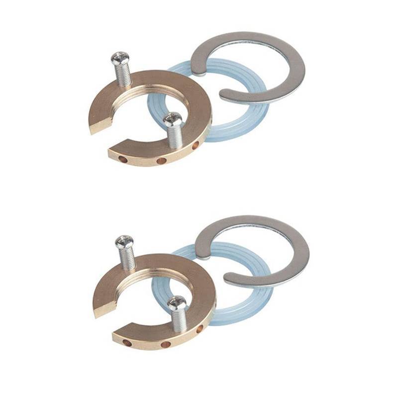 lot 8817 image: NNNJunhua 2 Sets Faucets Lock Washer Repair Nut Anti-Loosing Kitchen Bathroom Sink Water Faucet Pipe Lock Nut Gasket C-Shaped Opening Nut Fastening Accessory Kit
