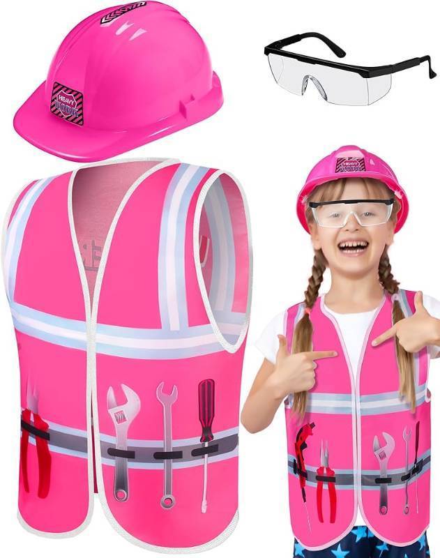 lot 8821 image: Halloween Costume Construction Worker, PINK