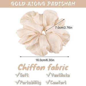 lot 9003 image: Oversized Scrunchies Jumbo Organza Scrunchies Large Chiffon Scrunchies No Damage Giant Scrunchies for Sleeping Big Hair Scrunchies for Women(2PCS,Style1)