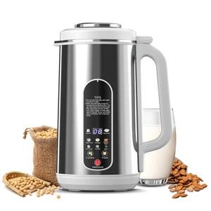 lot 9007 image: Cayga Stainless Steel Automatic Nut Milk Maker Machine, 40.5oz, 8 In 1 for Cashew, Oat, Coconut, Soy, Juice, and Dairy Free Beverages, with 24 Hours Timer (White) - Retail $81.08