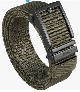 lot 49 image: JUKMO Ratchet Golf Belt for Men, Nylon Web Tactical Belt with Automatic Slide Buckle