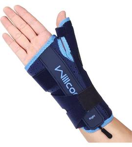 lot 52 image: Night Wrist Brace and Thumb Spica Splint Stabilizer-Breathable Lightweight-Support for De Quervains Tenosynovitis, Arthritis(Right Hand-L,9.5 inch