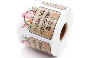 lot 63 image: Thank You for Shopping Small Colour Flower Sticker,Cute Flower Basket Thank You Stickers,Business Order Thank You Stickers,Small Shop Sticker,Handmade Sticker,Packaging Sticker,500 PCS