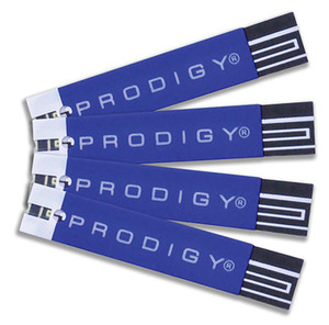 lot 571 image: 1 Box of Prodigy No Coding Blood Glucose Test Strips (50 ct).