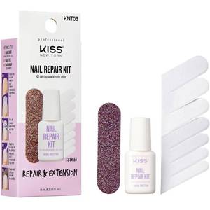 lot 573 image: Nail Repair Kit for Damage Nails, Broken Cracked and Weak Nails, Biotin Infused Nail Glue, Nail File, and 2 Nail Wraps, Made in Korea