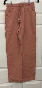 lot 3151 image: Women��s Pink Pants with Pockets Drawstring Size Small