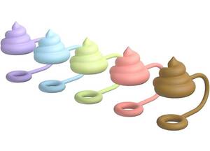 lot 3158 image: Bulk Lot of Funny Poop Silicone Straw Covers for Stanley Cup Accessories,10mm0.4inches Dust-Proof Reusable Straw Caps Tumbler Straw Toppers Compatible with Stanley Cup 40&30oz
