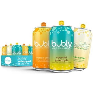 lot 3172 image: Bubly Citrus Sparkling Water Variety Pack 12 fl oz 18 Pack Cans